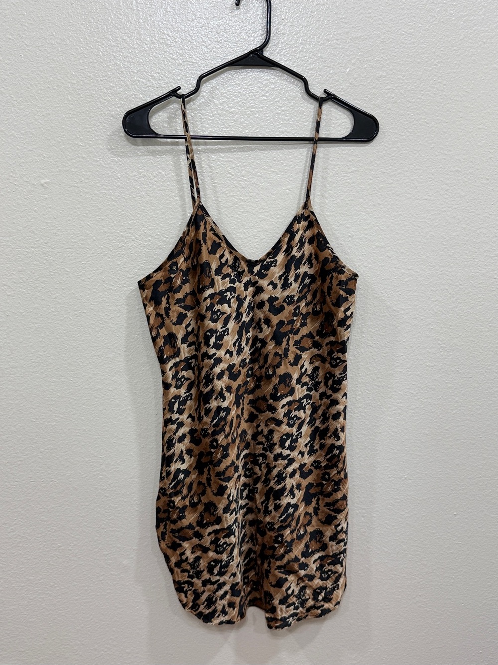 Vintage Kristine Tyler Leopard Print Slip Dress Size Medium
